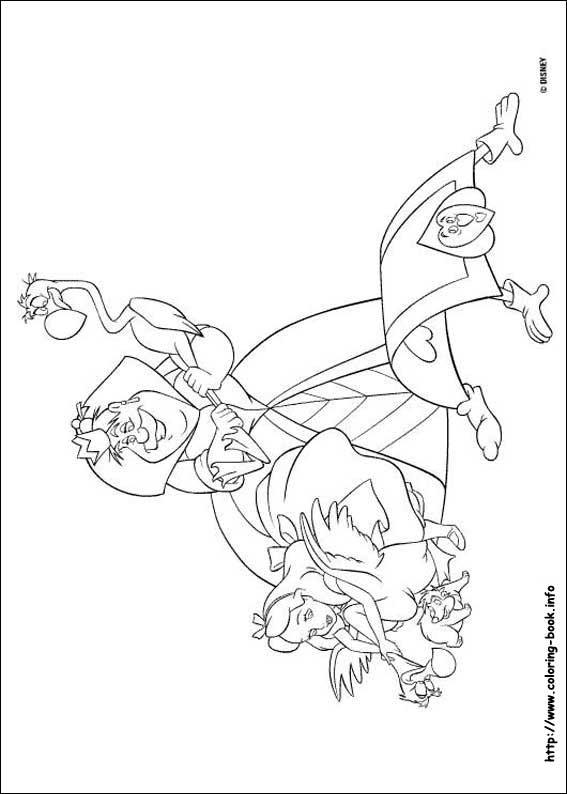 Alice in Wonderland coloring picture